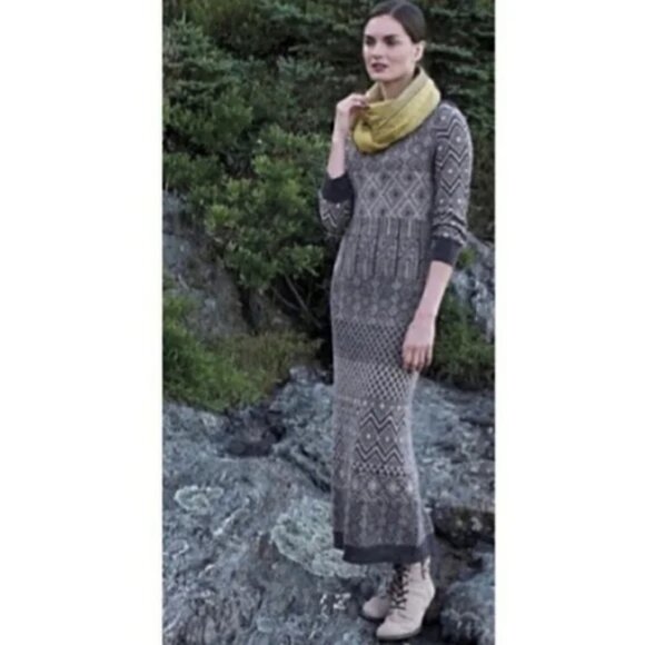 sparrow Dresses & Skirts - Sparrow Anthropologie Midi Sweater Dress Size L Alpaca Blend Scandinavian Nordic